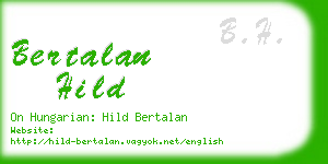 bertalan hild business card